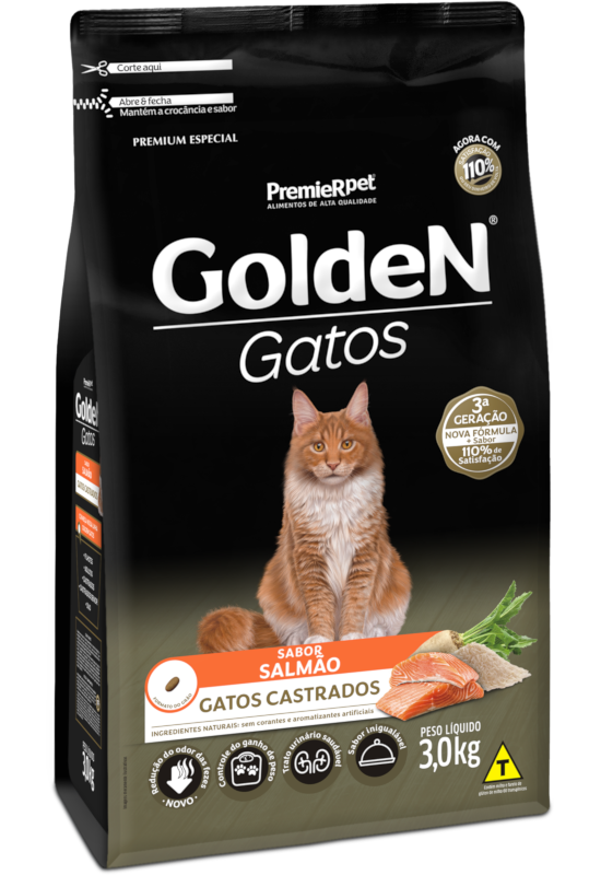 GoldeN Gatos Castrados Salmão