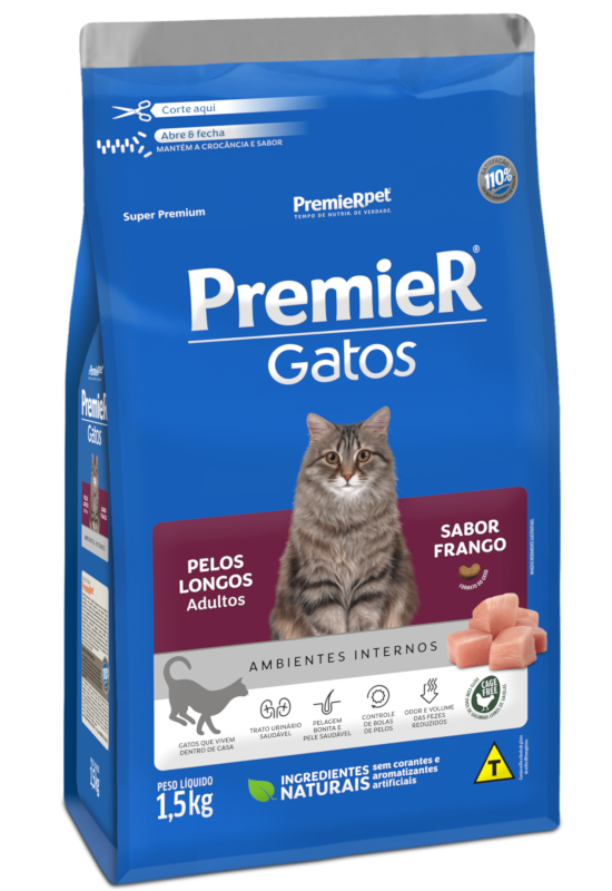PremieR Gatos Pelos Longos Adultos Frango