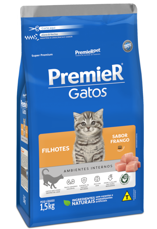 PremieR Gatos Filhotes Frango