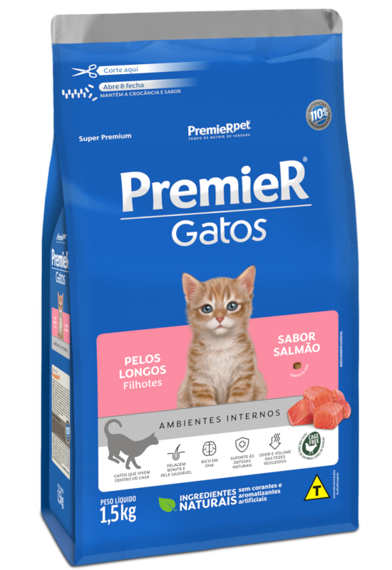 PremieR Gatos Pelos Longos Filhotes Salmão