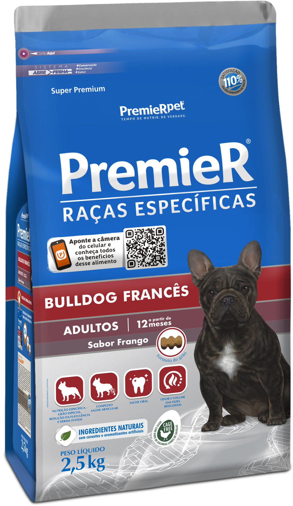 PremieR Raças Específicas Bulldog Francês Adultos Porte Pequeno Frango