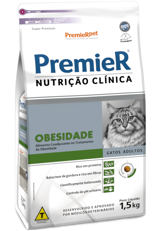 PremieR Nutrição Clínica Obesidade Gatos