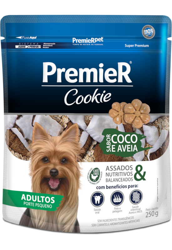 PremieR Cookie Cães Adultos Porte Pequeno Coco e Aveia