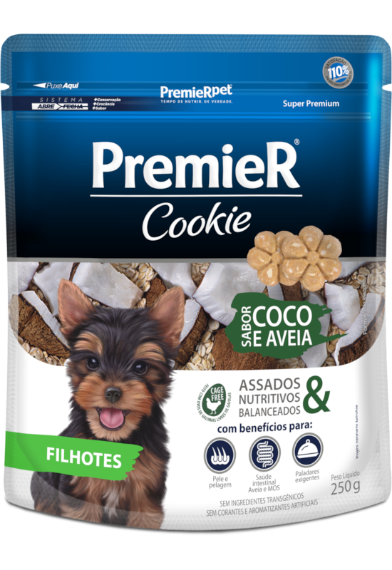 PremieR Cookie Cães Filhotes Coco e Aveia