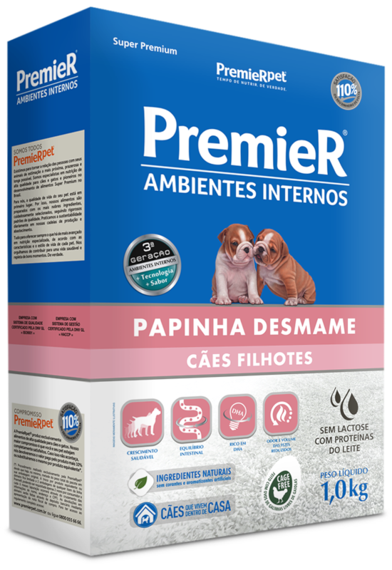 PremieR Ambientes Internos Cães Filhotes Papinha Desmame