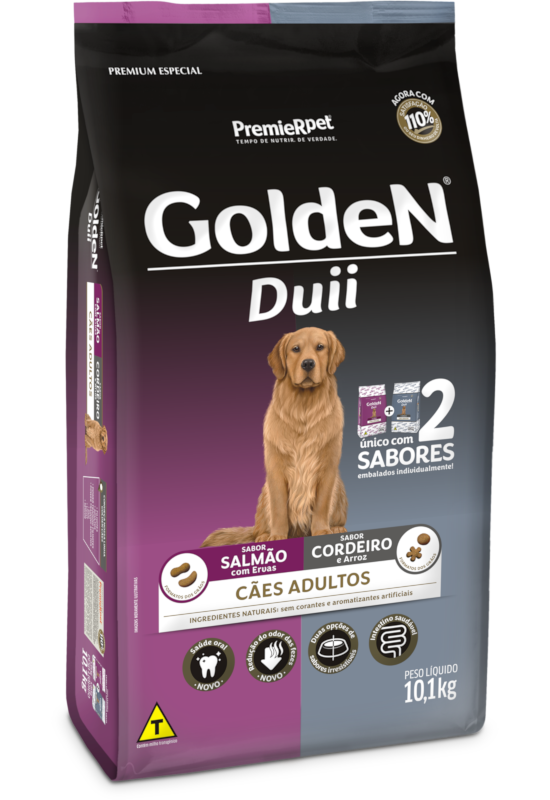 GoldeN Duii Cães Adultos Salmão com Ervas & Cordeiro e Arroz