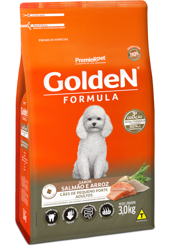 GoldeN Formula Cães Adultos Porte Pequeno Salmão & Arroz