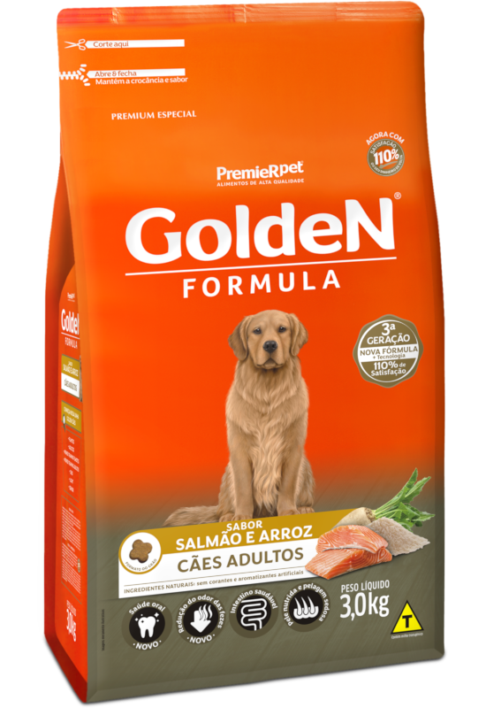 GoldeN Formula Cães Adultos Salmão & Arroz