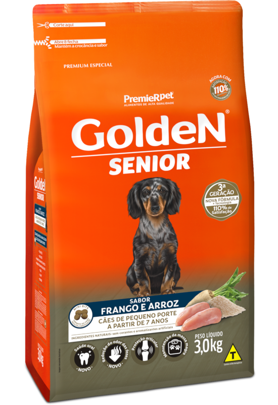 GoldeN Formula Cães Seniores Porte Pequeno Frango & Arroz Mini Bits