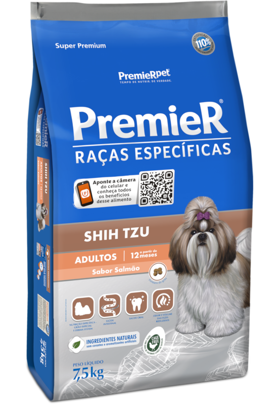 PremieR Raças Específicas Shih Tzu Adultos Porte Pequeno Salmão