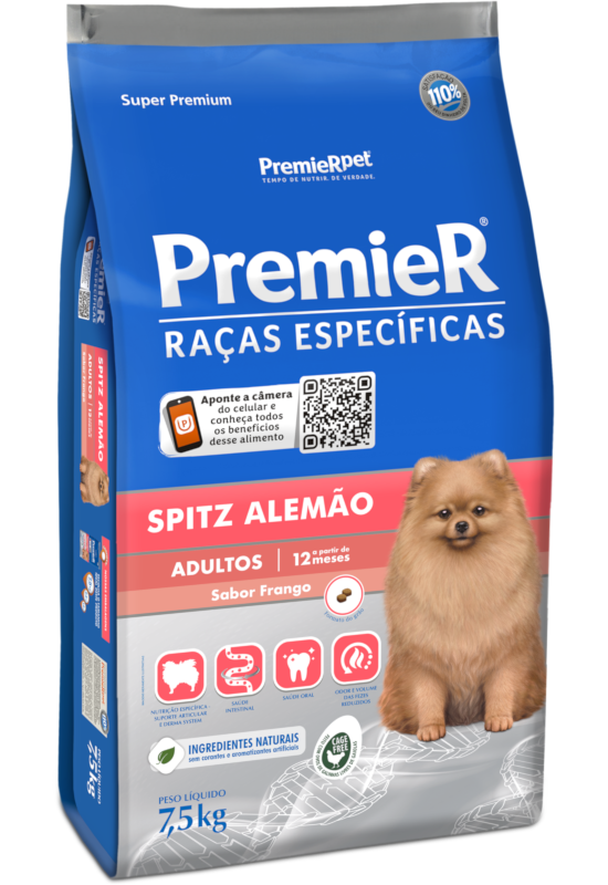 PremieR Raças Específicas Spitz Alemão Adulto Porte Pequeno Frango