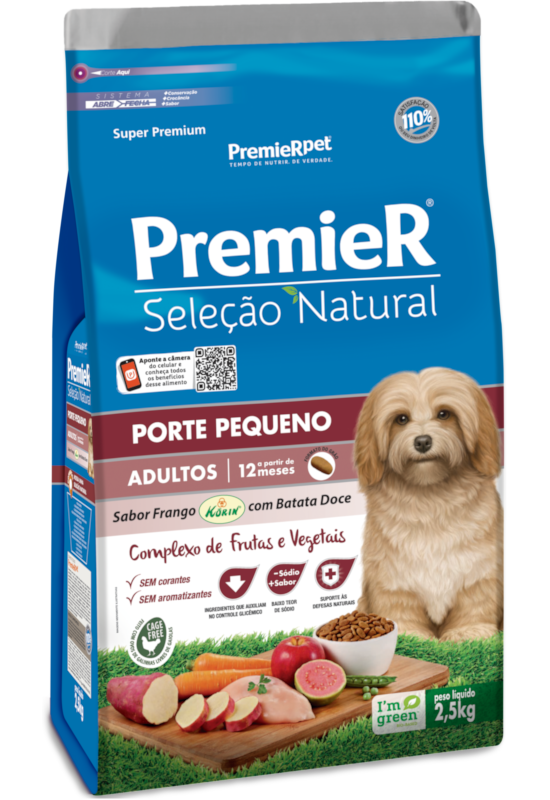 PremieR Seleção Natural Cães Adultos Porte Pequeno Frango Korin® & Batata-doce
