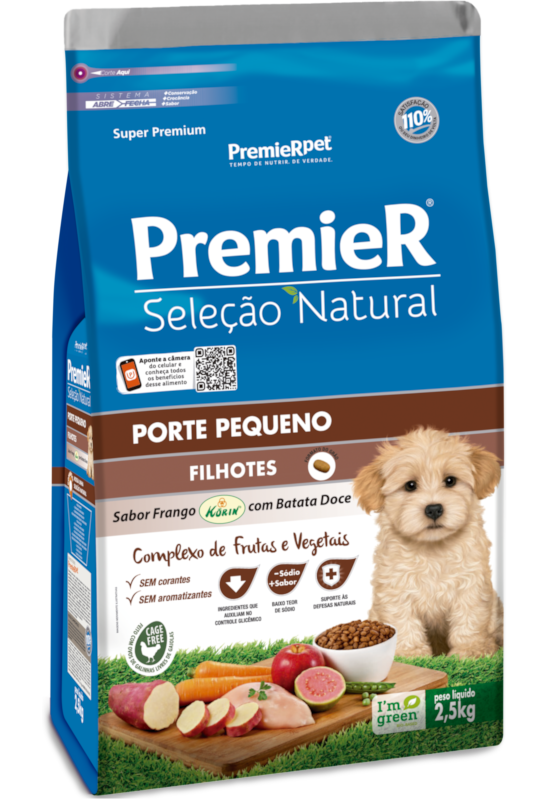 PremieR Seleção Natural Cães Filhotes Porte Pequeno Frango Korin® & Batata-doce