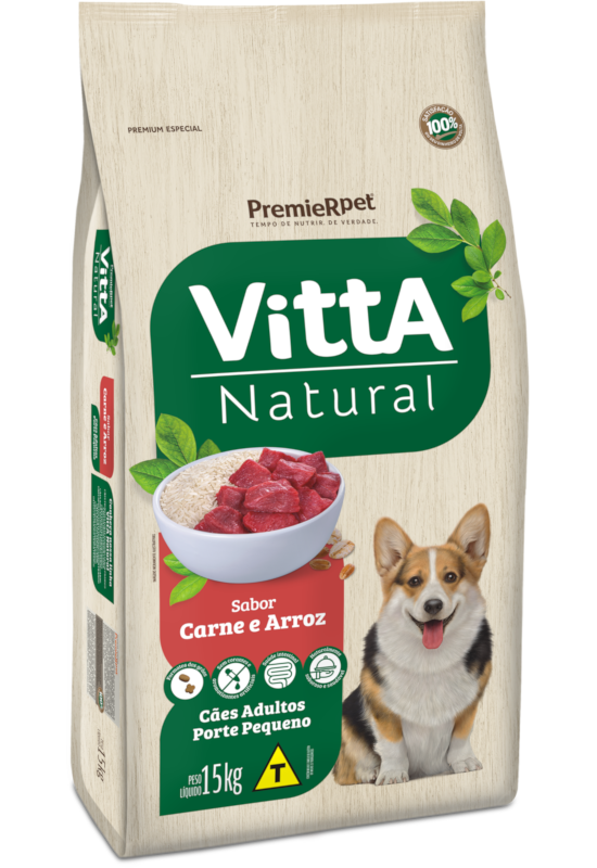 VittA Natural Cães Adultos Porte Pequeno Carne & Arroz