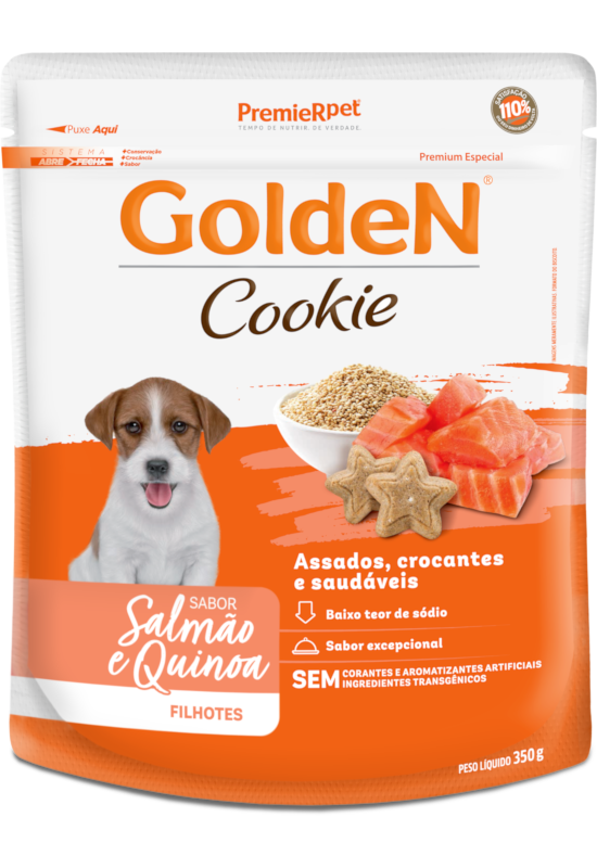 GoldeN Cookie Cães Filhotes Salmão & Quinoa