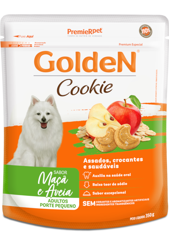 GoldeN Cookie Cães Adultos Porte Pequeno Maçã & Aveia