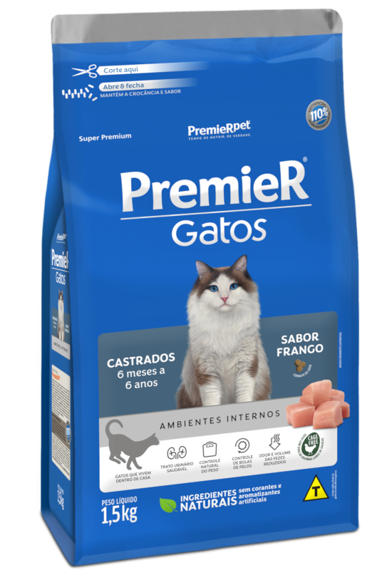 PremieR Gatos Castrados 6 meses a 6 anos Frango