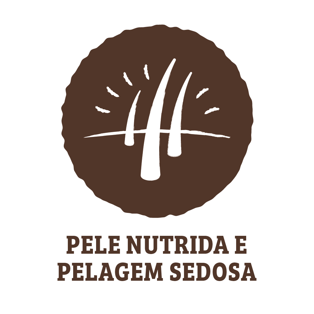Pele nutrida e pelagem sedosa