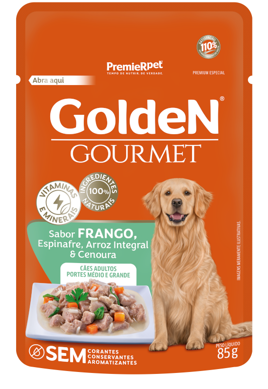 GoldeN Gourmet Cães Adultos Portes Médio e Grande Frango