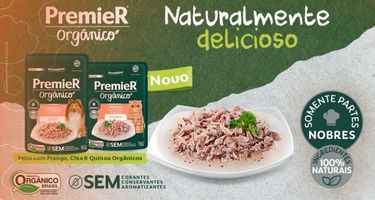 Matchpet News: PremieRpet lança linha de alimentos úmidos orgânicos. Saiba Mais.