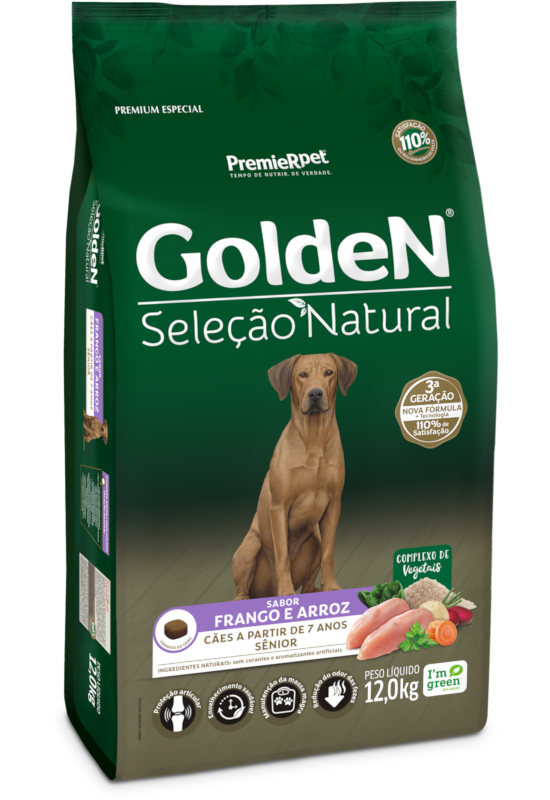 GoldeN Seleção Natural Cães Seniores Frango & Arroz