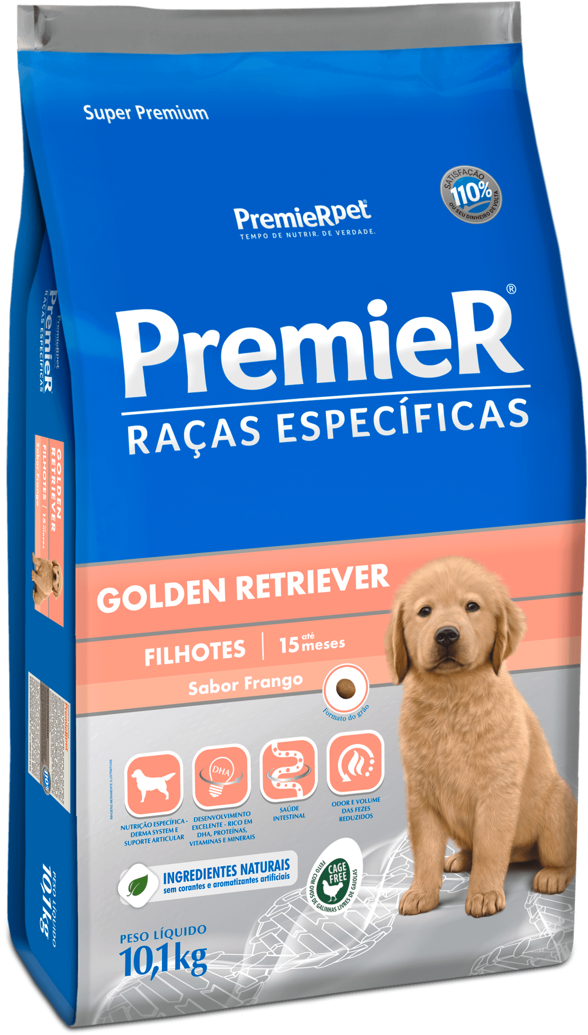 PremieR Raças Específicas Golden Retriever Filhotes Porte Grande Sabor Frango