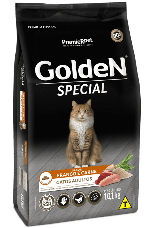 GoldeN Special Gatos Adultos Sabor Frango e Carne
