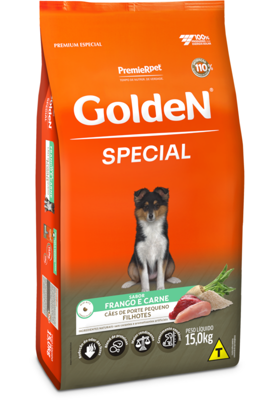 GoldeN Special Cães Filhotes Porte Pequeno Frango e Carne