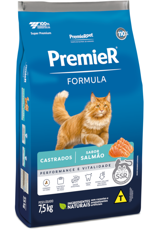 PremieR Formula Gatos Castrados Salmão